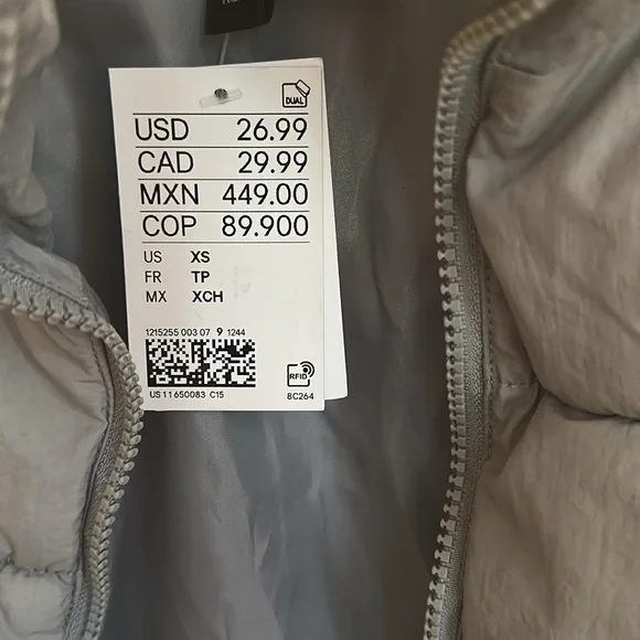 Gray Puffer Vest - Picture 2 of 4